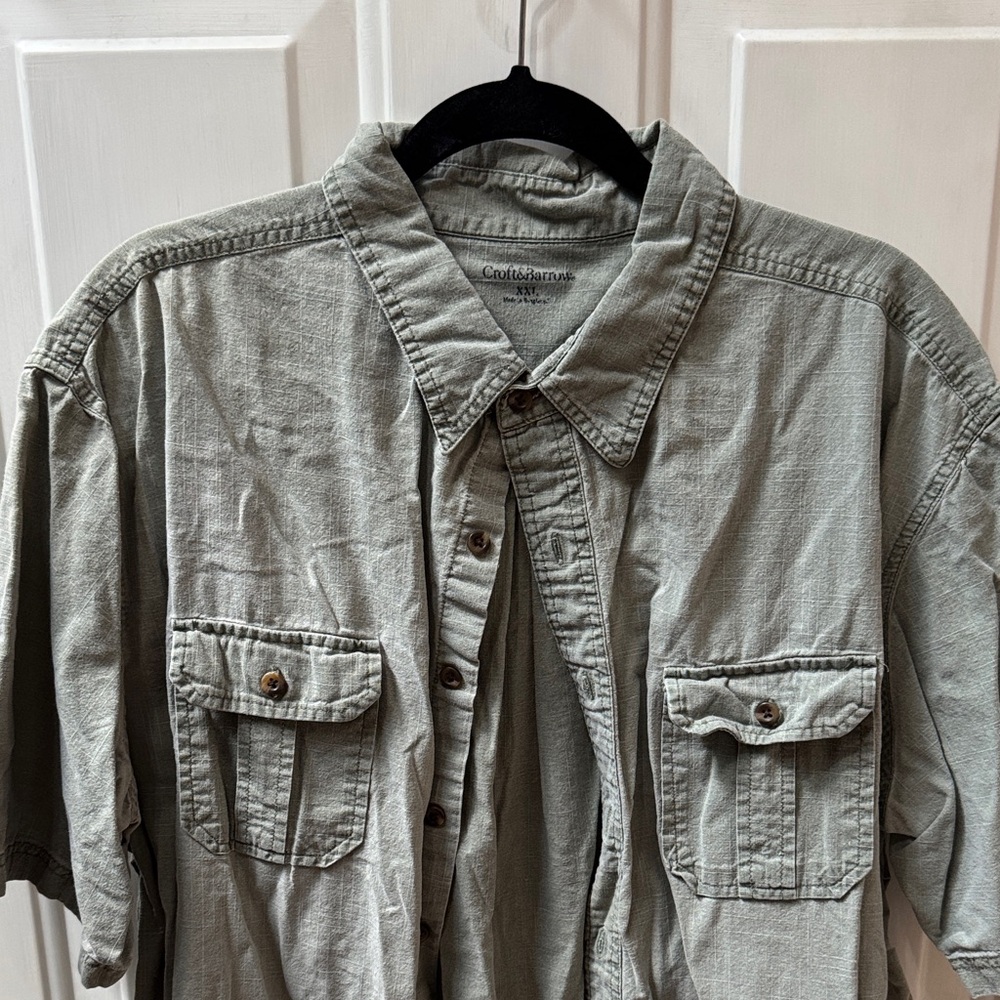 Croft & Barrow Men's Olive Casual Button Down Shirt
